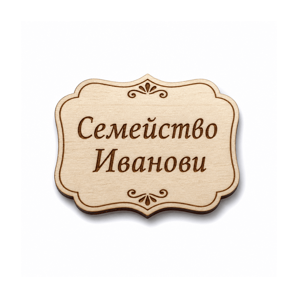 Магнит „Семейство“ с фамилия